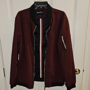 Sandbank Men's Burgundy Bomber Jacket